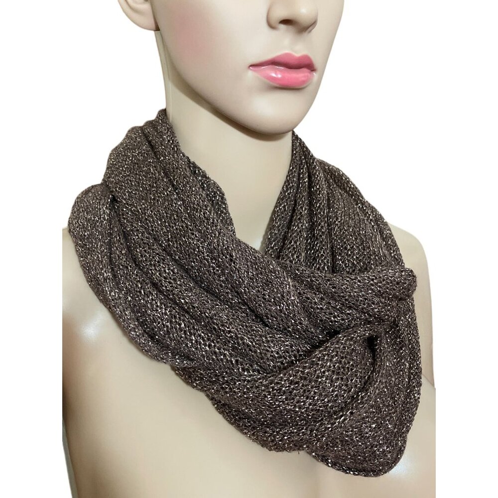 Ann Taylor LOFT Knitted Brown Wrap Scarf